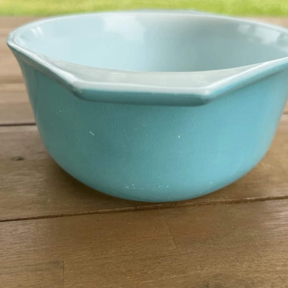 PYREX‎ 043 Turquoise Blue Oval 1.5 Quart Casserole Ovenware Dish Vintage USA